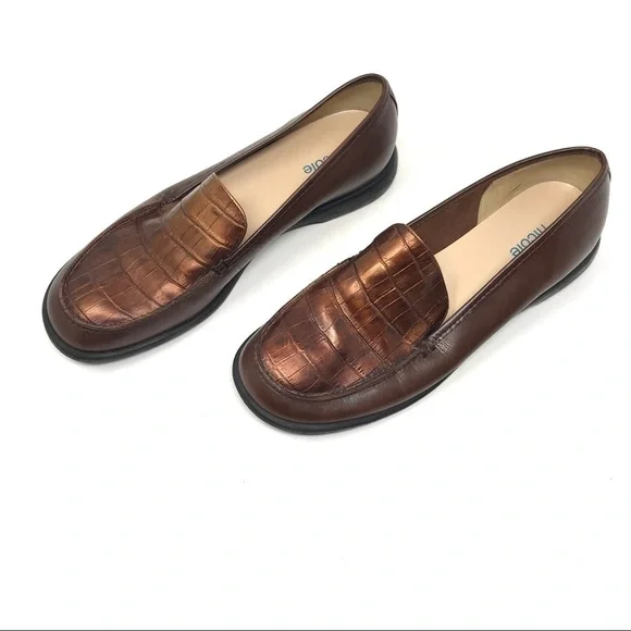 Nicole Brown/Copper Loafers Rubber Soles Size 8M - Picture 3 of 8